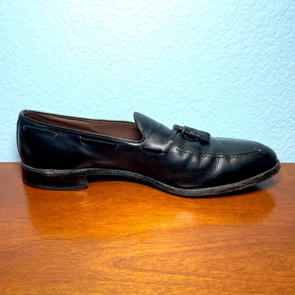 Allen Edmonds Grayson 13 A Narrow Width Black Leather Tassel Loafers Shoes 8217 - Picture 4 of 14